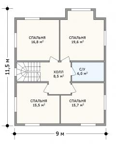 Планировка Толстой - 2 этаж