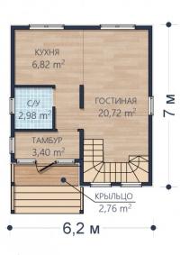 Планировка Удачный / 1 этаж Планировка Удачный - 1 этаж