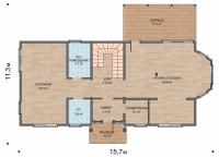 Планировка Классик 210 БГ / 1 этаж Планировка Классик 210 БГ - 1 этаж