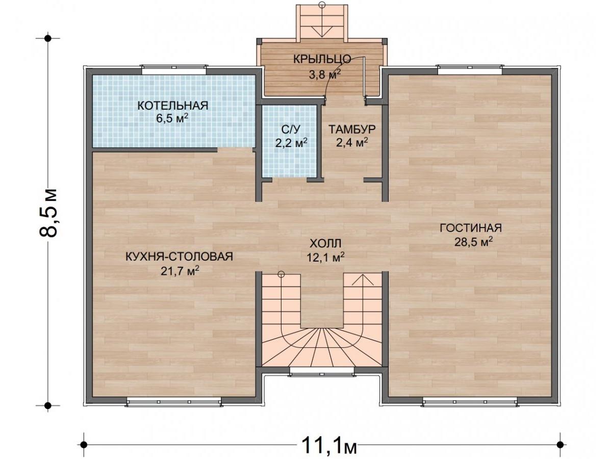 Проект каркасного дома Маяк