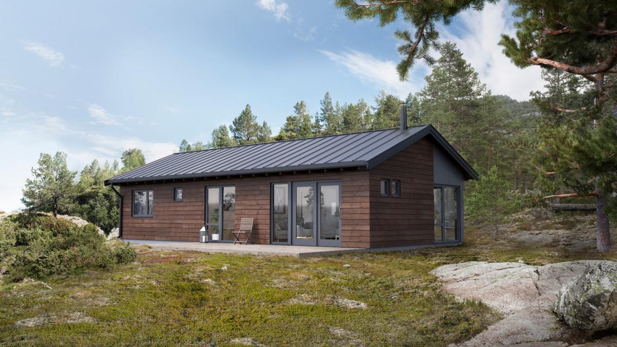 Проект каркасного дома Шведский барн 90