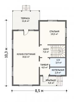Планировка Бергамо / 1 этаж Планировка Бергамо - 1 этаж