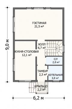 Планировка Леон 100 - 1 этаж