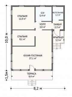 Планировка Олаф - 1 этаж