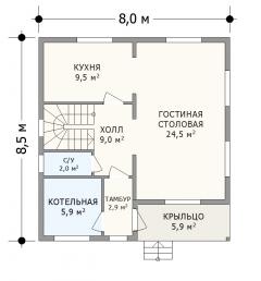 Планировка Покров - 1 этаж