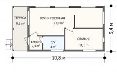 Планировка Карелия 50 - 1 этаж