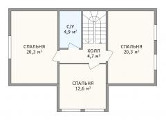 Планировка Хит-3 / 2 этаж Планировка Хит-3 - 2 этаж
