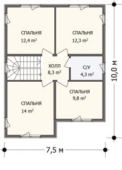 Планировка Имидж 126 БГ - 2 этаж