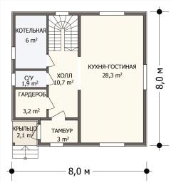 Планировка Мечта / 1 этаж Планировка Мечта - 1 этаж