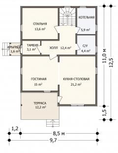 Планировка Можайский - 1 этаж