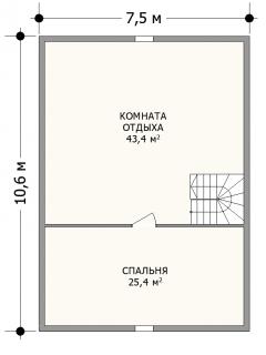 Планировка Скандик / 2 этаж Планировка Скандик - 2 этаж