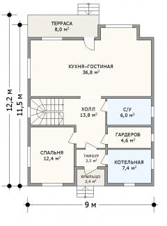 Планировка Толстой / 1 этаж Планировка Толстой - 1 этаж