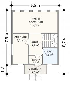 Планировка Верона - 1 этаж