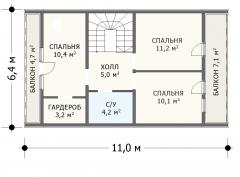 Планировка Люкс Барн / 2 этаж Планировка Люкс Барн - 2 этаж