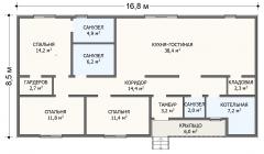 Планировка Джем 125 БГ / 1 этаж Планировка Джем 125 БГ - 1 этаж