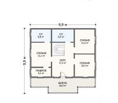 Планировка Терра 206 / 2 этаж Планировка Терра 206 - 2 этаж
